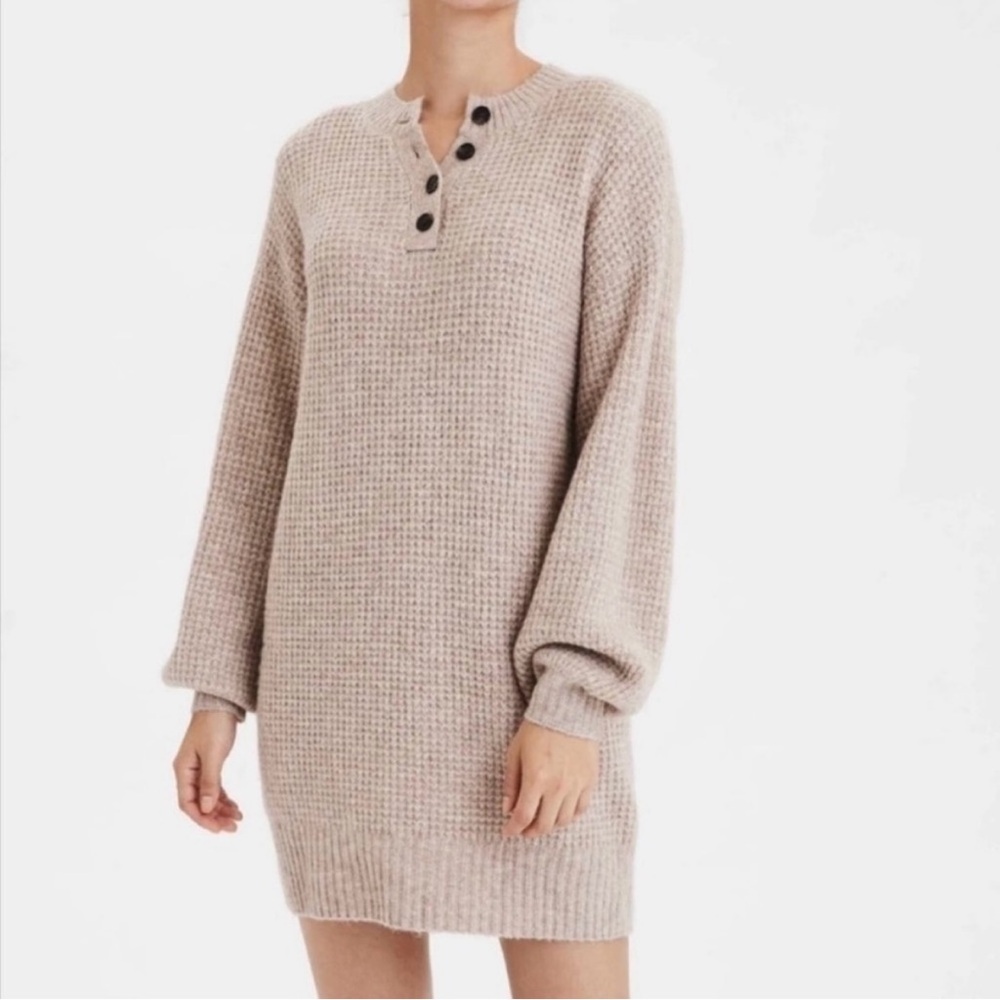 American Eagle henley button up sweater dress